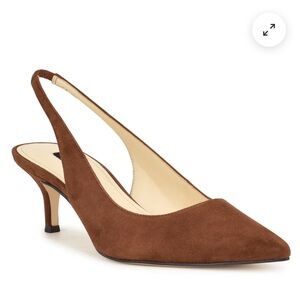 Nataly Slingback Pump in brown suede